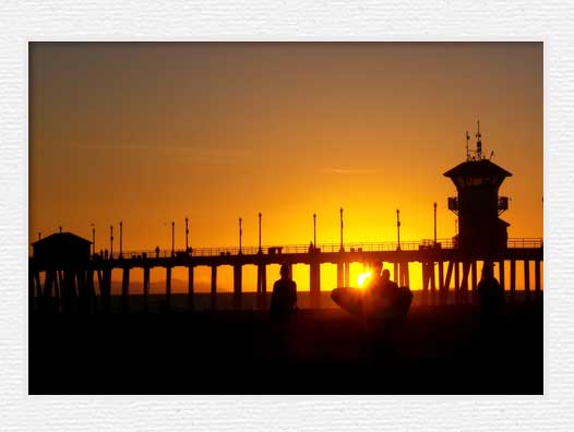 Huntington Beach Pier Fishing - Sunset